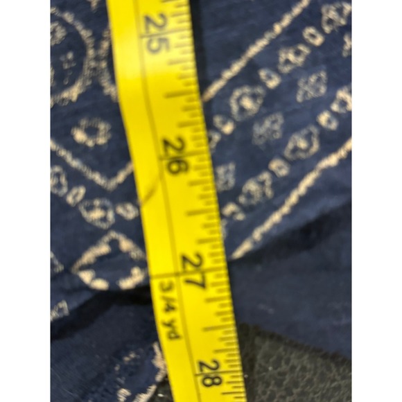 Lucky Brand Womens Plus Size 2X Blue Bandana Print Henley Tunic Top - Picture 6 of 7